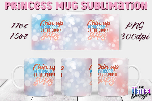 Princess Mug Sublimation | 11 Oz 15 Oz Mug Sublimation | PNG File Sublimation The T Store Design 