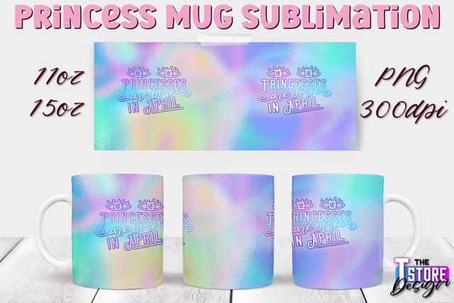 Princess Mug Sublimation | 11 Oz 15 Oz Mug Sublimation | PNG File Sublimation The T Store Design 