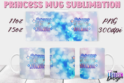 Princess Mug Sublimation | 11 Oz 15 Oz Mug Sublimation | PNG File Sublimation The T Store Design 
