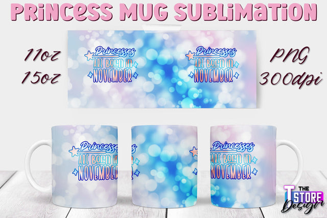 Princess Mug Sublimation | 11 Oz 15 Oz Mug Sublimation | PNG File Sublimation The T Store Design 