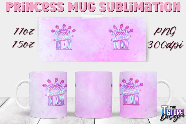 Princess Mug Sublimation | 11 Oz 15 Oz Mug Sublimation | PNG File Sublimation The T Store Design 