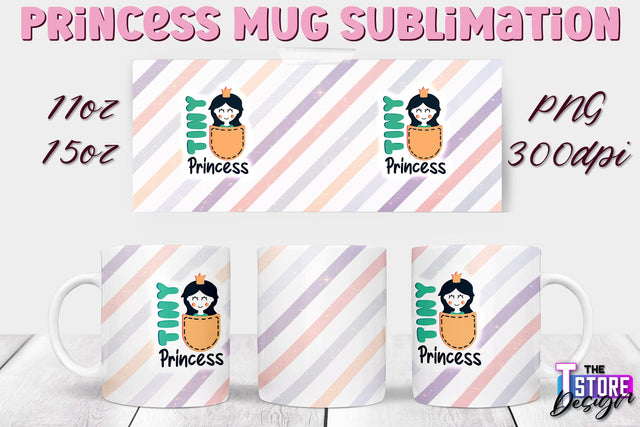 Princess Mug Sublimation | 11 Oz 15 Oz Mug Sublimation | PNG File Sublimation The T Store Design 