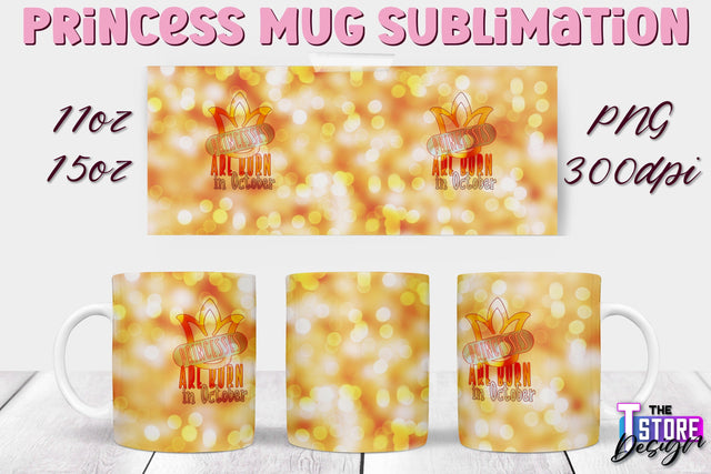 Princess Mug Sublimation | 11 Oz 15 Oz Mug Sublimation | PNG File Sublimation The T Store Design 