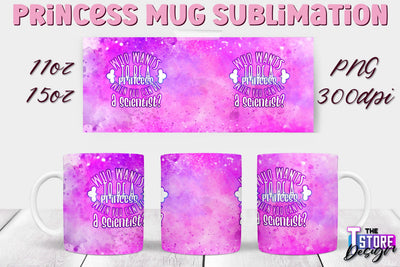 Princess Mug Sublimation | 11 Oz 15 Oz Mug Sublimation | PNG File Sublimation The T Store Design 