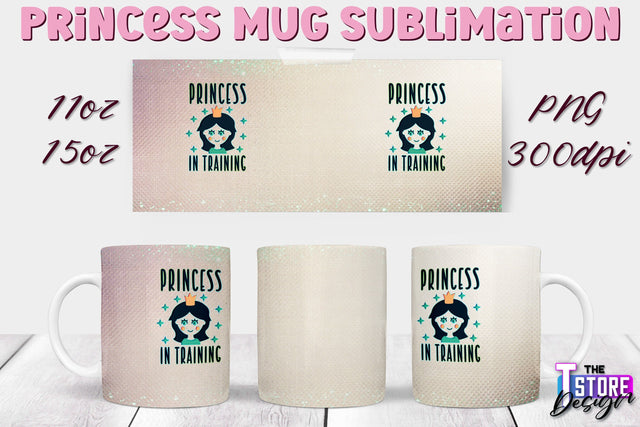 Princess Mug Sublimation | 11 Oz 15 Oz Mug Sublimation | PNG File Sublimation The T Store Design 