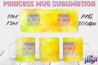 Princess Mug Sublimation | 11 Oz 15 Oz Mug Sublimation | PNG File Sublimation The T Store Design 