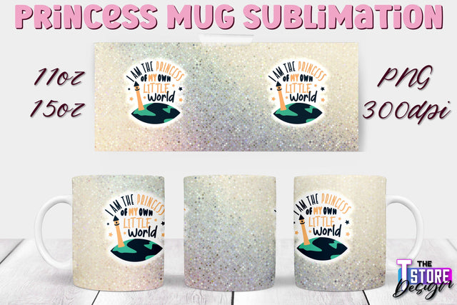 Princess Mug Sublimation | 11 Oz 15 Oz Mug Sublimation | PNG File Sublimation The T Store Design 