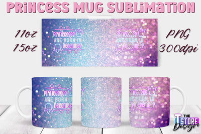 Princess Mug Sublimation | 11 Oz 15 Oz Mug Sublimation | PNG File Sublimation The T Store Design 