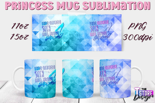 Princess Mug Sublimation | 11 Oz 15 Oz Mug Sublimation | PNG File Sublimation The T Store Design 