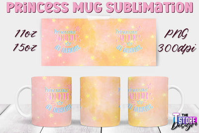 Princess Mug Sublimation | 11 Oz 15 Oz Mug Sublimation | PNG File Sublimation The T Store Design 