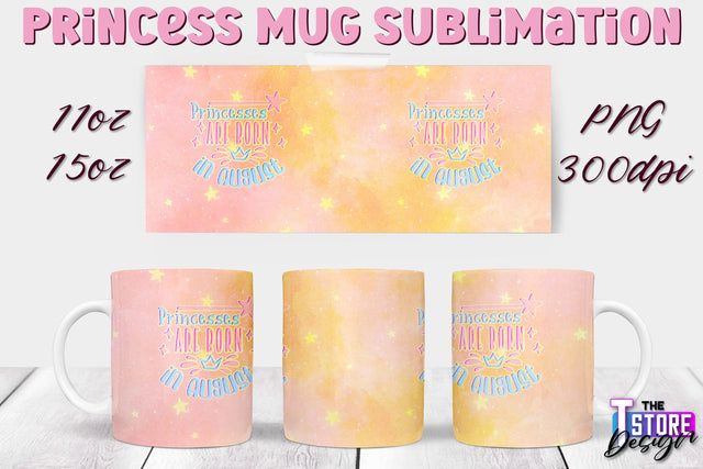 Princess Mug Sublimation | 11 Oz 15 Oz Mug Sublimation | PNG File Sublimation The T Store Design 