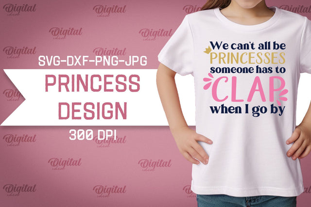 Princess SVG. Princess Girl SVG. T-Shirt Design SVG SVG Evgenyia Guschina 