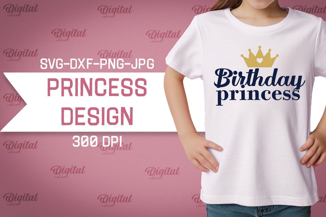 Princess SVG. Princess Girl SVG. T-Shirt Design SVG SVG Evgenyia Guschina 