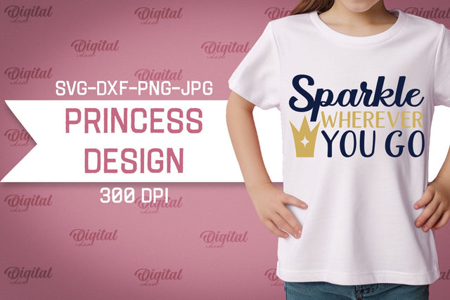 Princess SVG. Princess Girl SVG. T-Shirt Design SVG SVG Evgenyia Guschina 