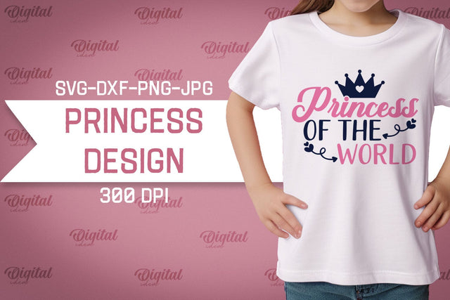 Princess SVG. Princess Girl SVG. T-Shirt Design SVG SVG Evgenyia Guschina 