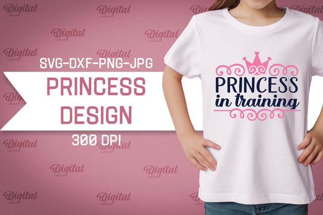 Princess SVG. Princess Girl SVG. T-Shirt Design SVG SVG Evgenyia Guschina 