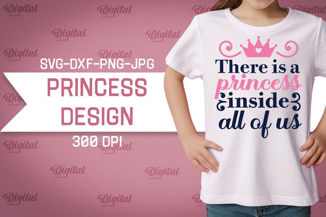 Princess SVG. Princess Girl SVG. T-Shirt Design SVG SVG Evgenyia Guschina 