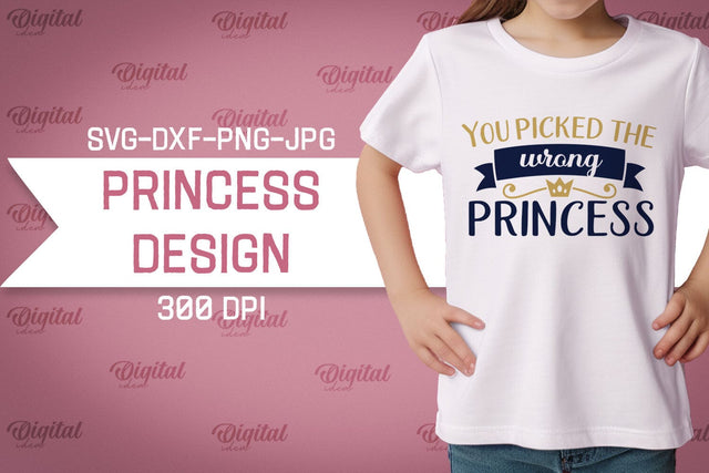 Princess SVG. Princess Girl SVG. T-Shirt Design SVG SVG Evgenyia Guschina 