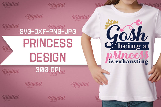 Princess SVG. Princess Girl SVG. T-Shirt Design SVG SVG Evgenyia Guschina 