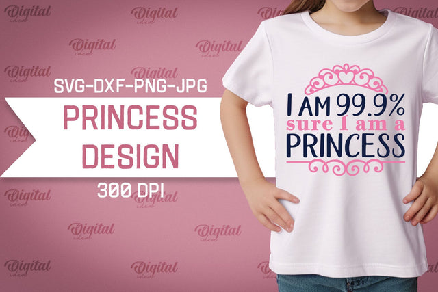 Princess SVG. Princess Girl SVG. T-Shirt Design SVG SVG Evgenyia Guschina 