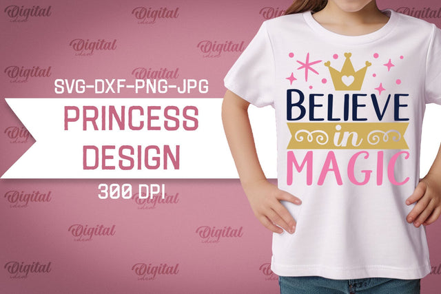 Princess SVG. Princess Girl SVG. T-Shirt Design SVG SVG Evgenyia Guschina 