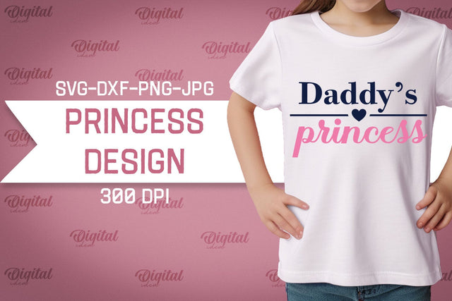 Princess SVG. Princess Girl SVG. T-Shirt Design SVG SVG Evgenyia Guschina 