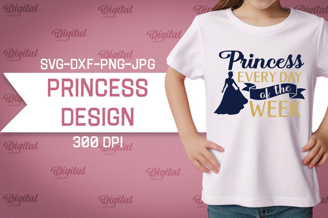 Princess SVG. Princess Girl SVG. T-Shirt Design SVG SVG Evgenyia Guschina 