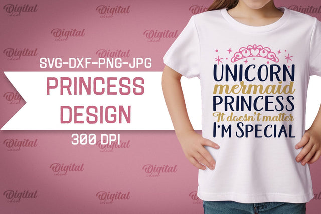 Princess SVG. Princess Girl SVG. T-Shirt Design SVG SVG Evgenyia Guschina 