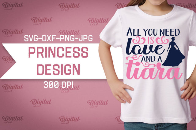 Princess SVG. Princess Girl SVG. T-Shirt Design SVG SVG Evgenyia Guschina 