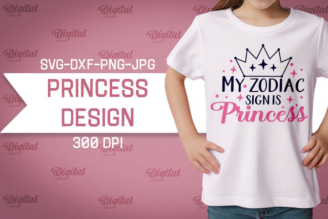 Princess SVG. Princess Girl SVG. T-Shirt Design SVG SVG Evgenyia Guschina 
