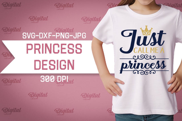 Princess SVG. Princess Girl SVG. T-Shirt Design SVG SVG Evgenyia Guschina 