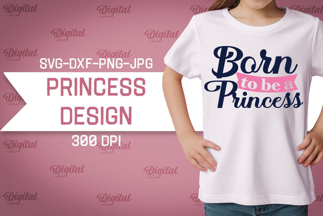 Princess SVG. Princess Girl SVG. T-Shirt Design SVG SVG Evgenyia Guschina 