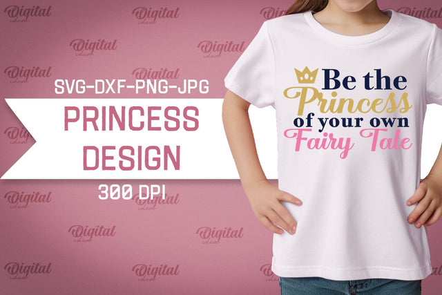 Princess SVG. Princess Girl SVG. T-Shirt Design SVG SVG Evgenyia Guschina 