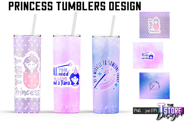 Princess Tumblers | Princess Tumbler Sublimation | PNG 20 Oz | Tumbler Wrap Sublimation The T Store Design 