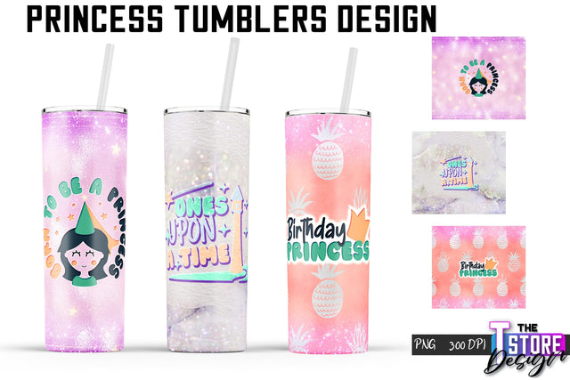 Princess Tumblers | Princess Tumbler Sublimation | PNG 20 Oz | Tumbler Wrap Sublimation The T Store Design 