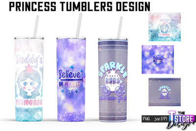 Princess Tumblers | Princess Tumbler Sublimation | PNG 20 Oz | Tumbler Wrap Sublimation The T Store Design 