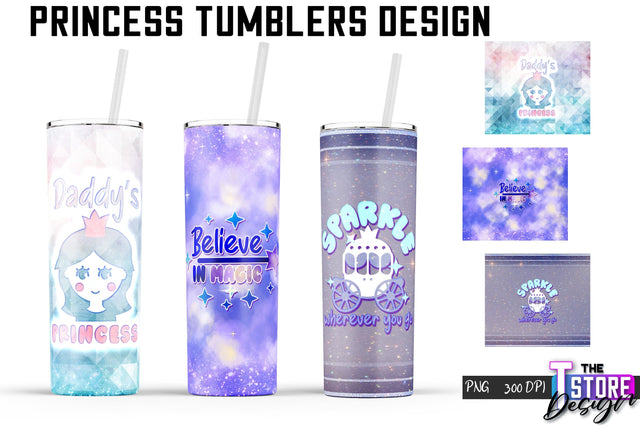 Princess Tumblers | Princess Tumbler Sublimation | PNG 20 Oz | Tumbler Wrap Sublimation The T Store Design 