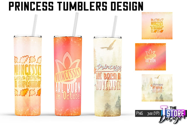 Princess Tumblers | Princess Tumbler Sublimation | PNG 20 Oz | Tumbler Wrap Sublimation The T Store Design 
