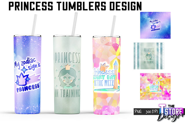 Princess Tumblers | Princess Tumbler Sublimation | PNG 20 Oz | Tumbler Wrap Sublimation The T Store Design 