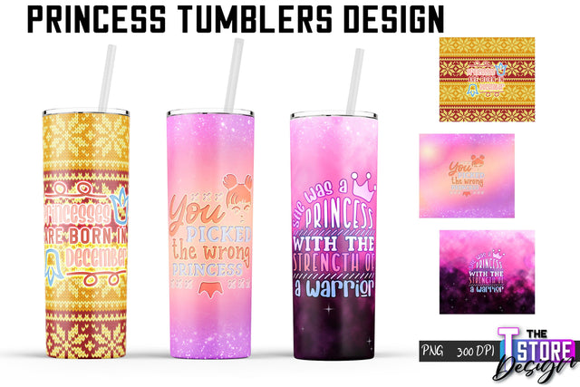 Princess Tumblers | Princess Tumbler Sublimation | PNG 20 Oz | Tumbler Wrap Sublimation The T Store Design 