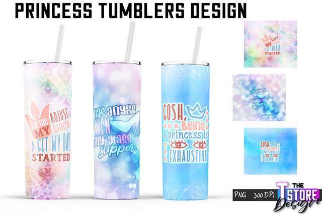 Princess Tumblers | Princess Tumbler Sublimation | PNG 20 Oz | Tumbler Wrap Sublimation The T Store Design 