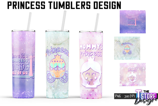 Princess Tumblers | Princess Tumbler Sublimation | PNG 20 Oz | Tumbler Wrap Sublimation The T Store Design 