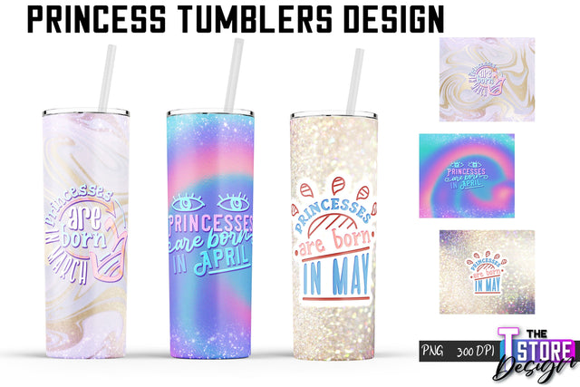 Princess Tumblers | Princess Tumbler Sublimation | PNG 20 Oz | Tumbler Wrap Sublimation The T Store Design 
