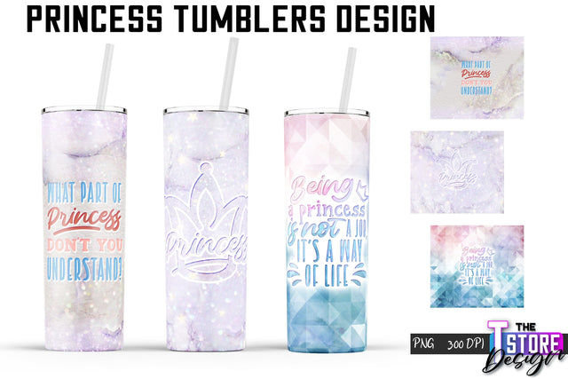 Princess Tumblers | Princess Tumbler Sublimation | PNG 20 Oz | Tumbler Wrap Sublimation The T Store Design 