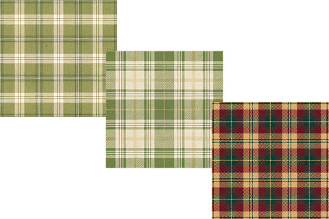 Printable Autumn Plaid Digital Patterns, Digital Paper Digital Pattern FloridPrintables 