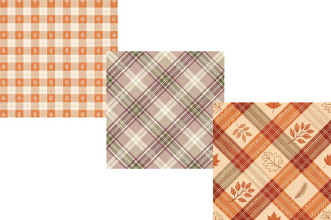Printable Autumn Plaid Digital Patterns, Digital Paper Digital Pattern FloridPrintables 