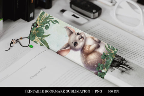 Printable Baby Kangaroo Bookmark | Australia Wildlife PNG Sublimation BijouBay 