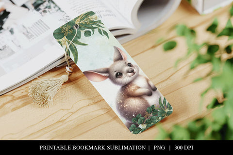 Printable Baby Kangaroo Bookmark | Australia Wildlife PNG Sublimation BijouBay 