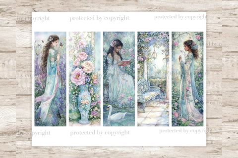 Printable Bookmarks for Readers | Summer Garden Bookmark SVG GlamArtZhanna 