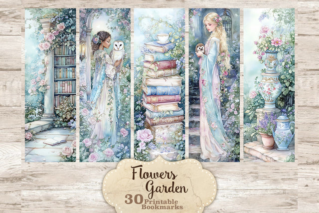 Printable Bookmarks for Readers | Summer Garden Bookmark SVG GlamArtZhanna 